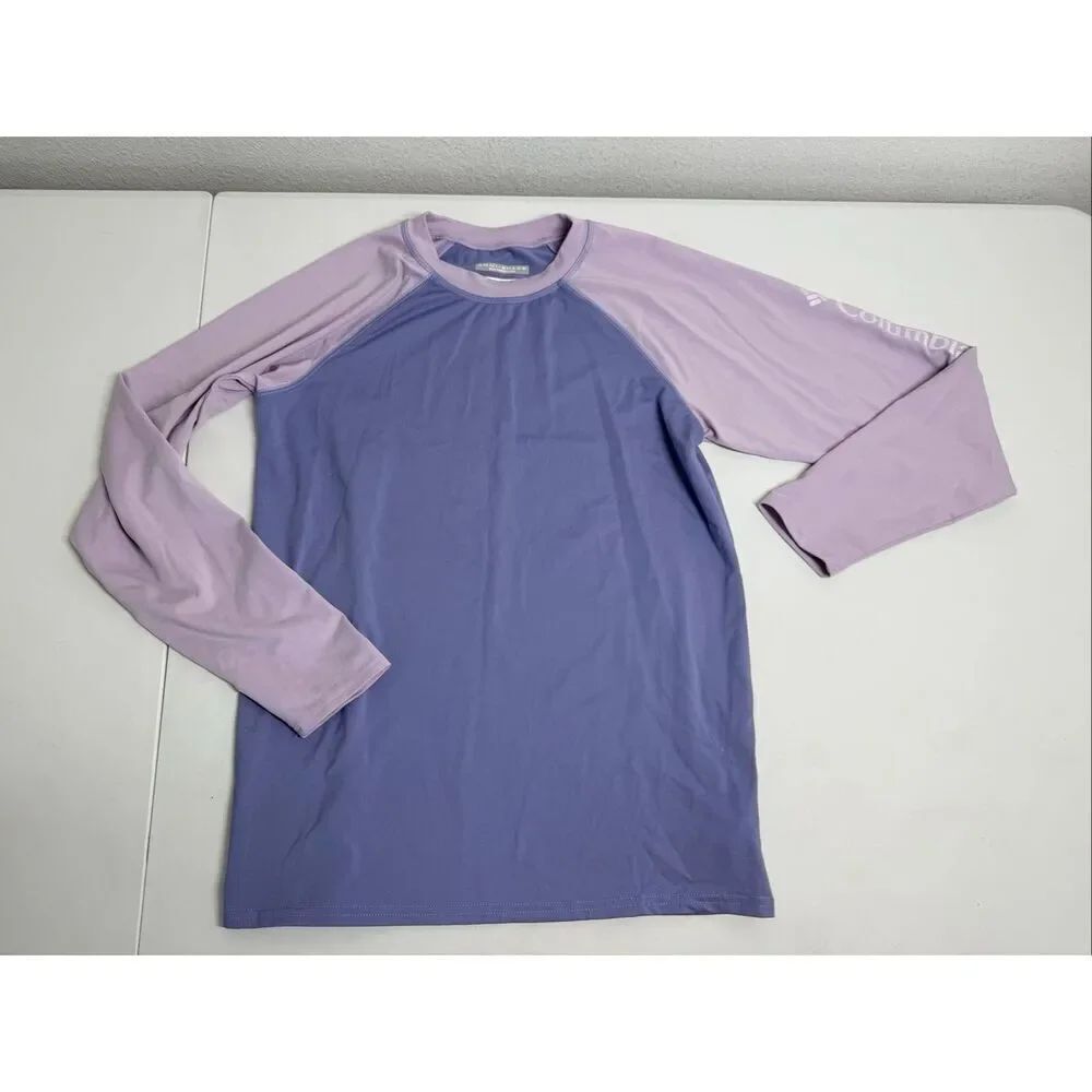 Columbia Kids Sandy Shores Long Sleeve Sunguard Big Kids Sz L14-16 Pink Purple